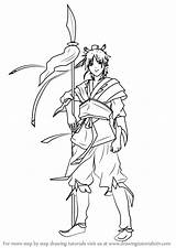 Hakuryuu Magi Ren Draw Drawing Step Manga Learn Paintingvalley sketch template