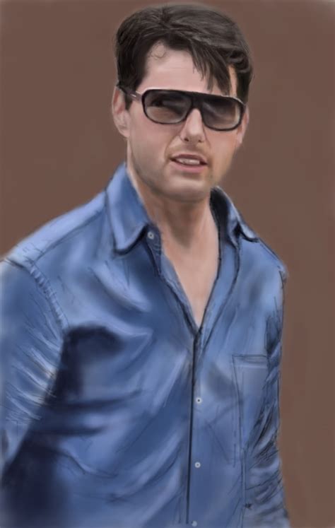 digital painting  hollywood famous actor tom cruise  aztuts