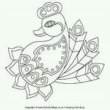 Rangoli Diwali Peacock Colouring Pages Designs Coloring Activities Patterns Printable Choose Board sketch template