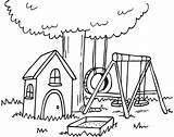 Yard Clipart Backyard Clip Line Drawings Outdoor Cliparts Drawing Library Colouring Garden Pages Simple Ninja sketch template