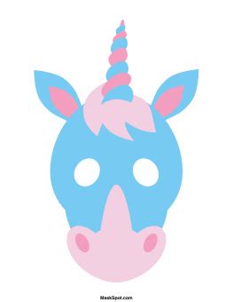 unicorn mask templates including  coloring page version   mask