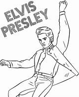 Elvis Presley Singers Topcoloringpages sketch template