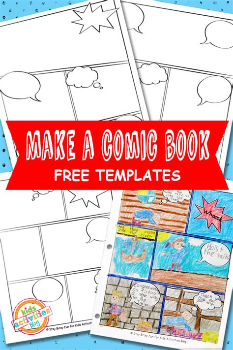 comic book templates  kids printable kids activities blog