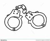 Handcuffs Hands Drawing Getdrawings sketch template