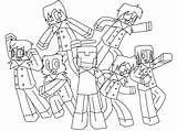 Coloring Pages Minecraft Youtubers Itsfunneh Ice Klub Deviantart Wip Template Youtuber sketch template
