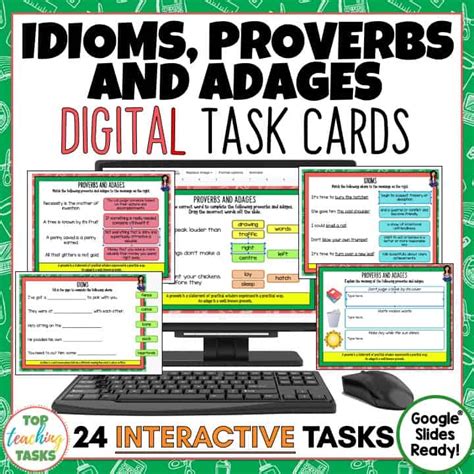 idioms proverbs  adages activities  google classroom distance