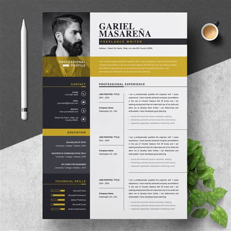 professional resume template  word cv resume cover letter