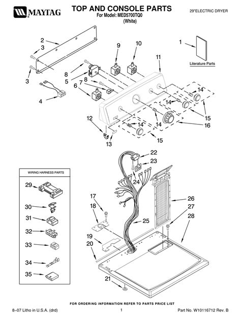 wiring diagram  maytag centennial dryer wiring digital  schematic