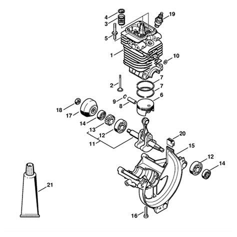 stihl km    engine km    parts diagram cylinder