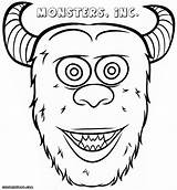 Coloring Inc Monsters Monster Sully Face Printable sketch template