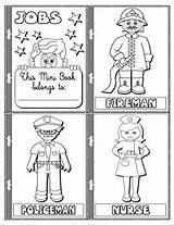 Vocabulary Occupations Jobs Colouring Flashcards Helpers Teachenglishstepbystep sketch template