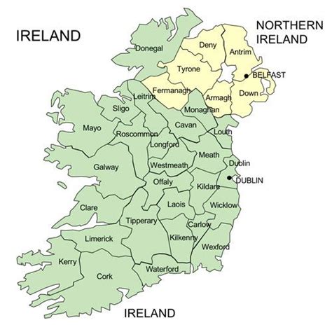 map  ireland    towns