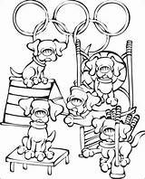 Agility Coloring Sheets Pages Dog Training Olympic sketch template