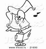Singing Girl Drawing Chorus Cartoon Leishman Ron Line Outlined Coloring Clipart Toonclips Royalty Stock Paintingvalley Copyright sketch template