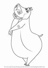 Madagascar Gloria Draw Drawing Hippopotamus Step Hippo Cartoon Tutorials Learn Drawingtutorials101 Getdrawings sketch template