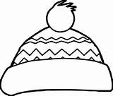 Hat Colouring Coloring Winter Snow Clipartmag sketch template