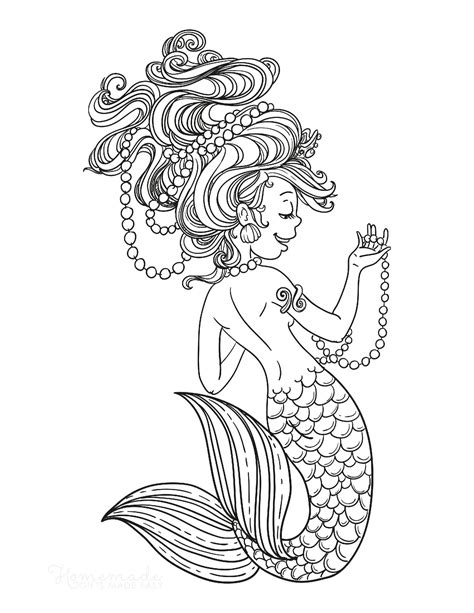 mermaid coloring pages  adults