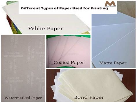 types  paper   digital  offset printing micro printing