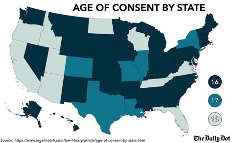 Age Of Consent By State The Legal Age Of Consent In Every