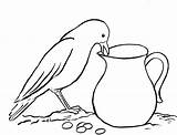 Crow Pitcher Step Drawing Fable Aesop Samanthasbell Illustration sketch template