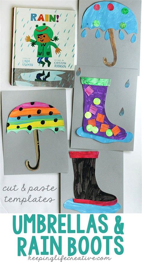 rainy day umbrella  rain boot craft rainy day crafts weather