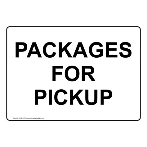 packages  pickup sign nhe