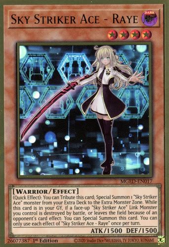 sky striker ace raye yugioh card prices