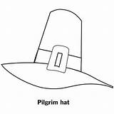Thanksgiving Coloring Printable Pages Pilgrim Hat Kids Parents sketch template