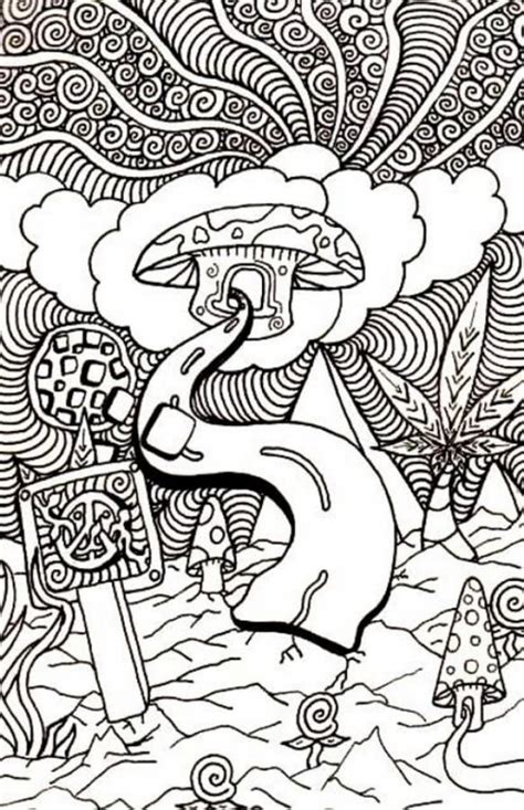 challenging trippy coloring pages  adults sdv