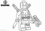 Lego Deadpool Coloring Pages Printable Color Adults Kids Getcolorings Bettercoloring sketch template
