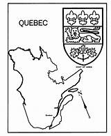Coloring Pages Canada Arms Coat Quebec Map Sheets Activity Popular Honkingdonkey Coloringhome sketch template