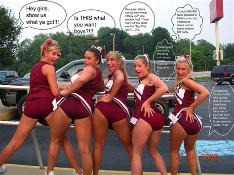 forced feminization captions cheerleader