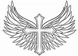 Cross Wings Cruz Drawings Asas Tatuaje Alas Croix Ailes Dragoart Kreuz Crosses Getdrawings Ange Outline ángel Motive Tatto Flügeln Guide sketch template