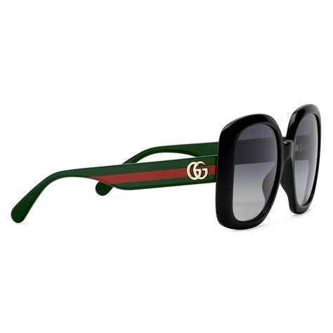 gucci square sunglasses with web black gucci eyewear avvenice