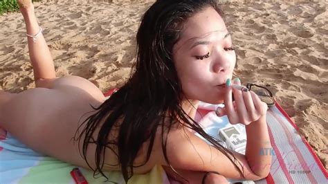 atk girlfriends amateur brunette vina sky teasing naked at the beach