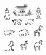 Noah Ark Noahs Crafts Craft Bible School Sunday Animals Flood Coloring Pages Activities Story Animal Kids Outline Clipart Preschool Templates sketch template