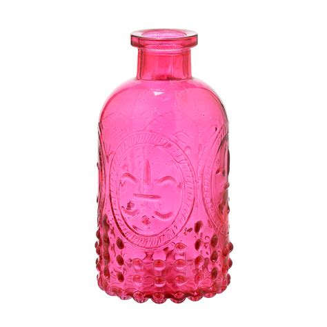 Home Decor Modern Pink Art Textured Flower Glass Vase High Quality