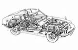 Nissan Fairlady Drawing Cutaway 1969 Z432 60s Tags Sports Cars Car sketch template