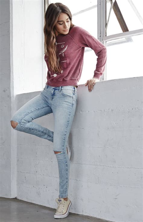 Bullhead Denim Co Coral Reef Ripped Mid Rise Skinny Jeans At Pacsun
