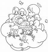 Coloring Angel Pages Baby Guardian Precious Moments Taking Care Printable Christmas Characters Sleeping Color Printables Activities Drawing Getcolorings Kids sketch template