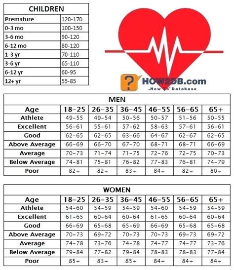 image result  resting heart rate chart pulse rate chart resting heart rate chart heart
