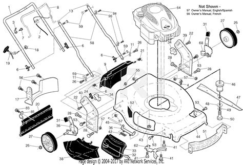 craftsman  propelled lawn mower parts diagram