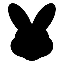 bunny head silhouette  getdrawings