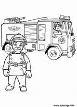 Sam Pompier Camion Capitaine sketch template