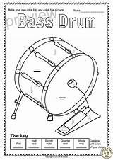 Drum Percussion Tambourine Chime Castanets Cymbals Gong Glocke Glockenspiel Teacherspayteachers sketch template