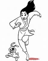 Mulan Coloring Pages Disney Disneyclips Little Brother Printable Khan Running Sheets Funstuff sketch template