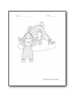 Coloring Pandy Andy Pages Standing Front House sketch template
