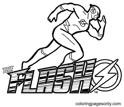 superhero flash coloring pages