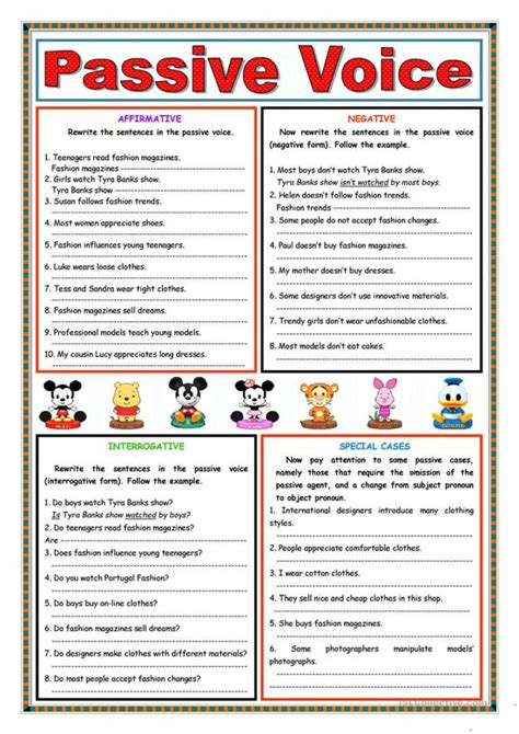 passive voice present simple english esl worksheets db excelcom
