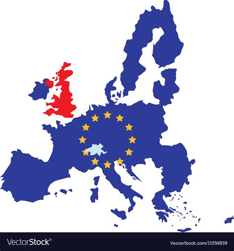 isolated brexit map design royalty  vector image